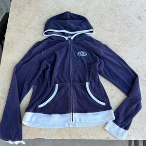 y2k terry cloth coastal zip up